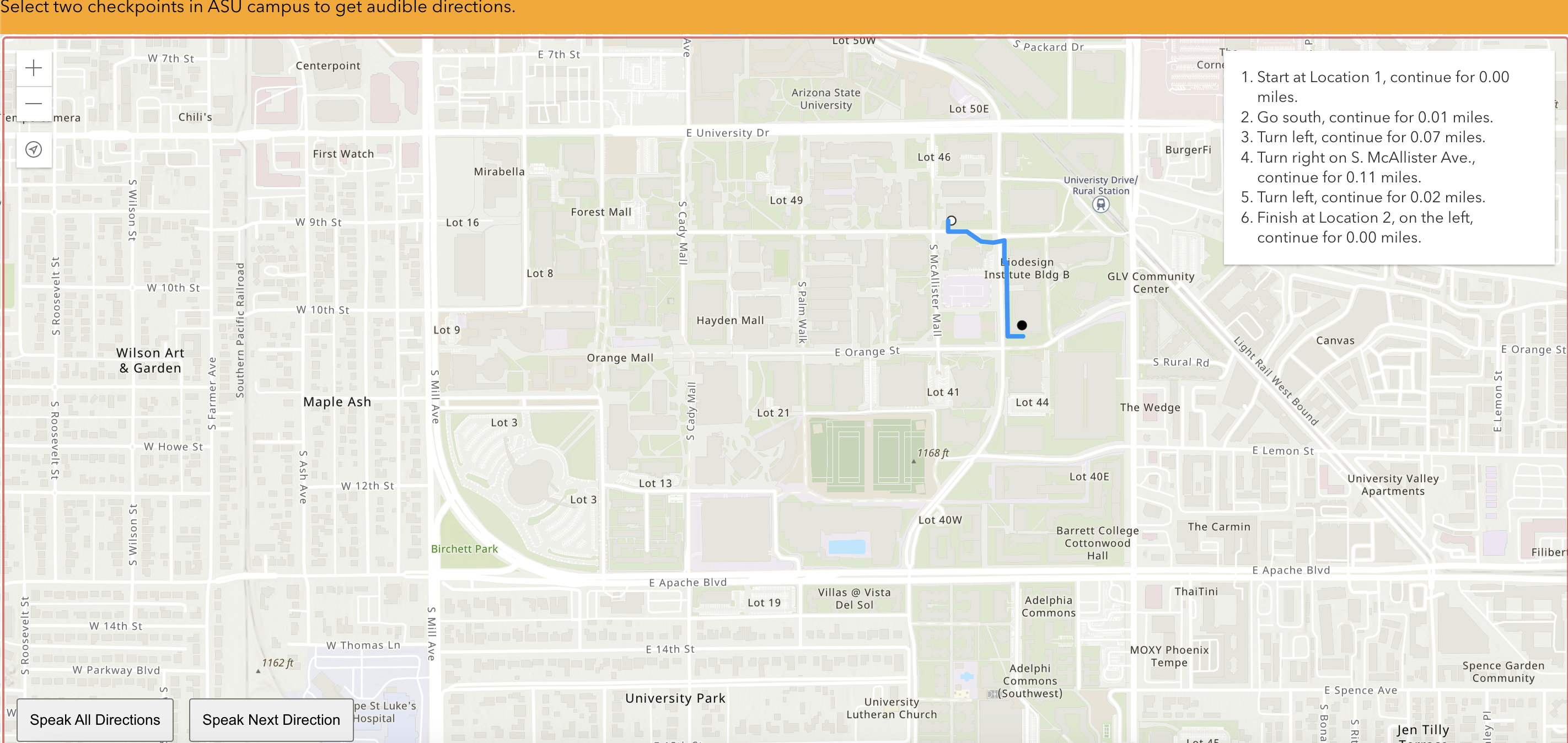 Audible Maps for Wayfinding